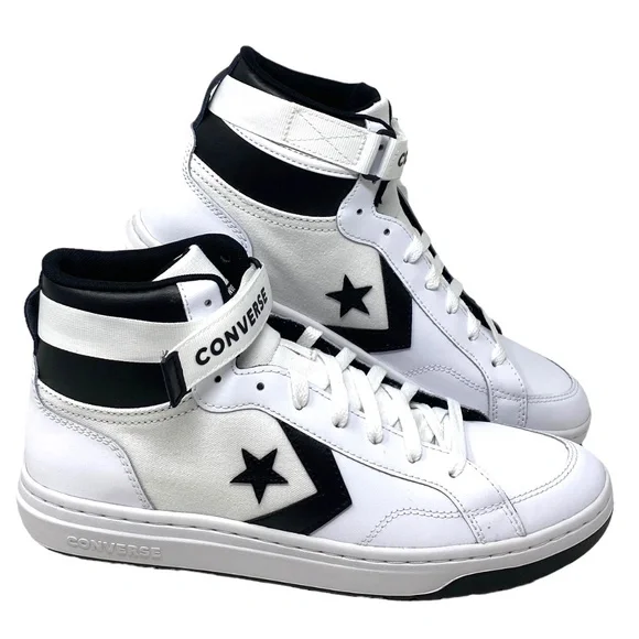 Converse Pro Blaze V2 Mid Top Shoes Skate Leather Black White Men’s Size A00985C - Picture 2 of 10